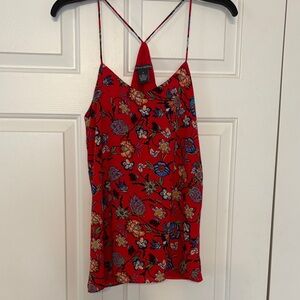 Chelsea & Theodore Red Floral Spaghetti-Strap Cami